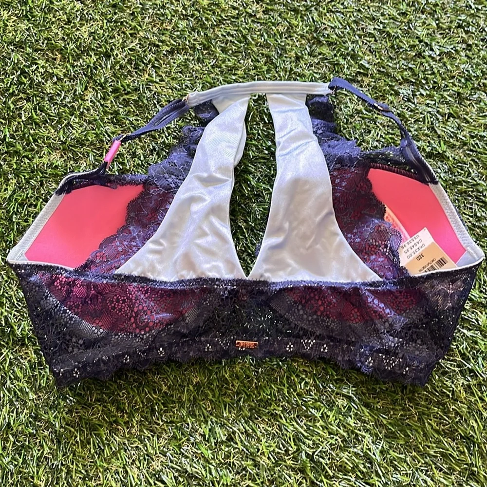 NEW PINK Victoria’s Secret 32D Blue Date Push Up Bra NWT